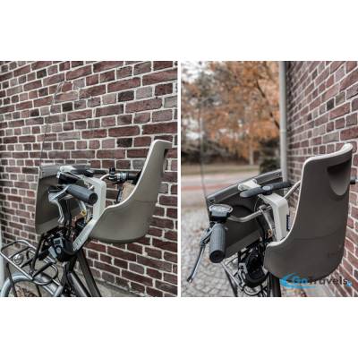 Fotelik rowerowy przedni Bobike Mini Exclusive z osłoną  - Urban Black