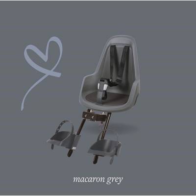Fotelik rowerowy przedni Bobike GO Mini macaron grey / szary