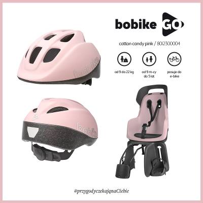 Kask rowerowy, ochronny dla dzieci Bobike Go - różowy