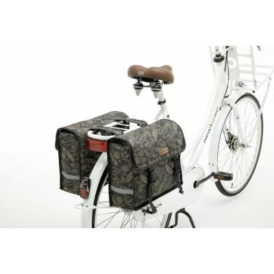 Podwójna sakwa torba rowerowa na bagażnik Newlooxs Forest Fiori Double anthracite