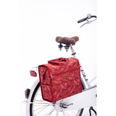 Sakwa torba rowerowa na bagażnik Newlooxs Forest Lilly Red