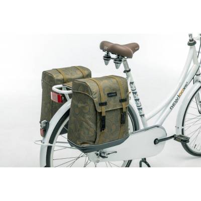 Podwójna sakwa torba rowerowa na bagażnik Newlooxs Alba Double Selo Bronze