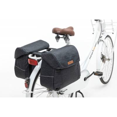 Podwójna sakwa torba rowerowa na bagażnik Newlooxs Joli Double Nomi Black