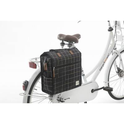 Sakwa torba rowerowa na bagażnik Newlooxs Nomi Lilly Check Black