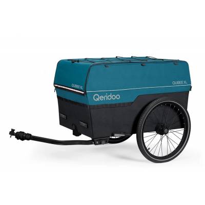 Przyczepa rowerowa bagażowa Qeridoo Qubee XL Petrol o pojemności 220 l
