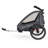 Przyczepka rowerowa, wózek Qeridoo QUPA1 Grey dla jednego dziecka