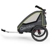 Przyczepka rowerowa, wózek Qeridoo QUPA1 Lime dla jednego dziecka