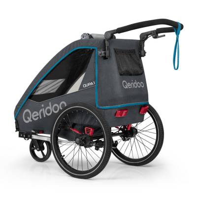 Przyczepka rowerowa, wózek Qeridoo QUPA1 Grey dla jednego dziecka
