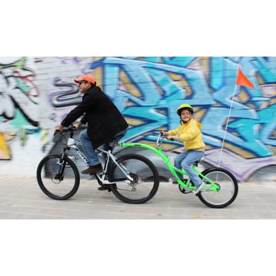 Rower doczepiany hol rowerowy dla dzieci WeeRide Co-Pilot Srebrny