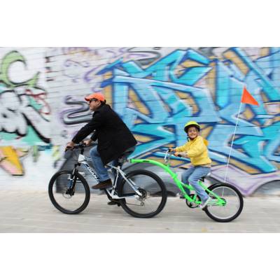 Rower doczepiany hol rowerowy dla dzieci WeeRide Co-Pilot zielony